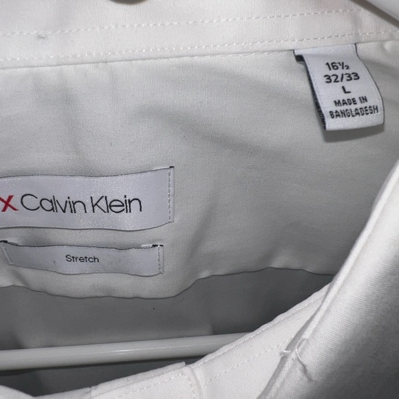 Calvin Klein Men’s Dress Shirt Bundle 3 Pack 16.5 34/35 L Stretch White Black - Picture 8 of 15
